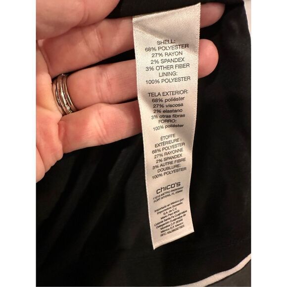 Chico’s Black & White Stripe Button Front Collared Jacket Size Small or Chicos S - Picture 3 of 5